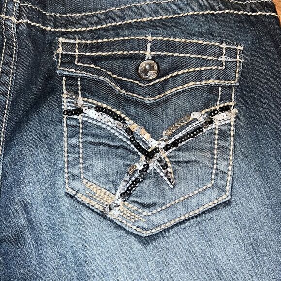 Lane Bryant Women’s size 14 cropped denim capris jeans Raw edge Hem - Picture 5 of 14